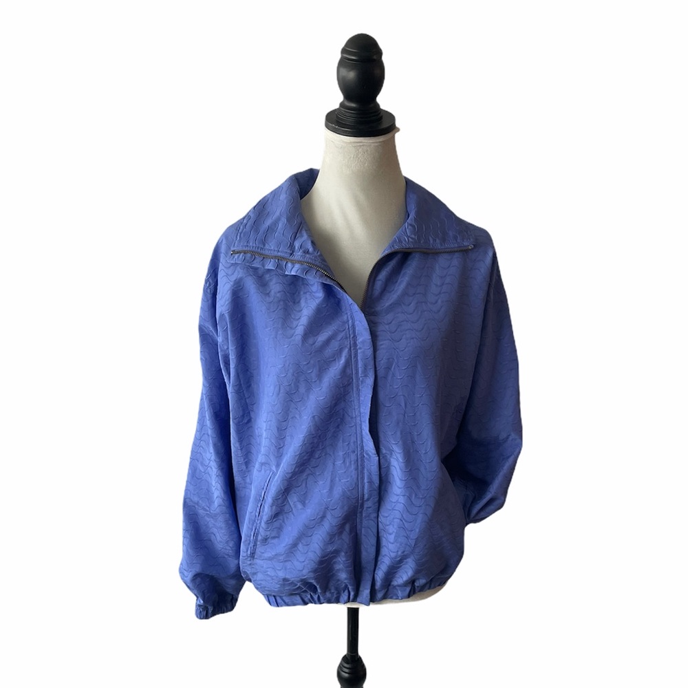 Vintage 90's Oleg Cassini Periwinkle Zip Up Jacket